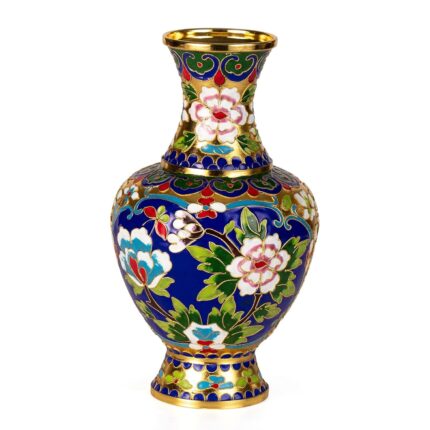 Vases for Flower, Medium Handicraft Blue Vase, Lightweight Bottle, Vintage Art Decorative for Home Living Room, Office, Table Centerpieces, Bookshelves and Wedding Decorations