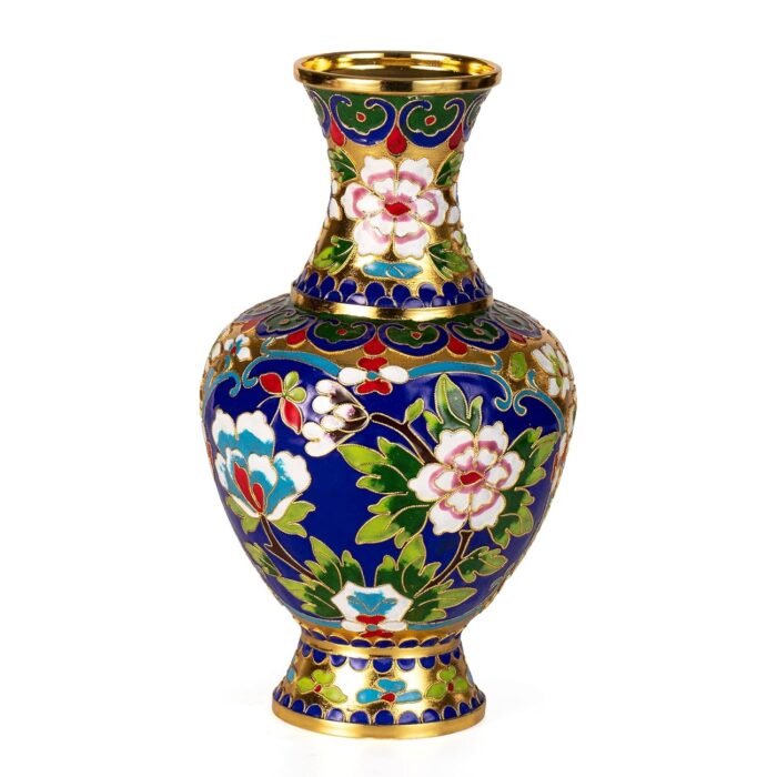 Vases for Flower, Medium Handicraft Blue Vase, Lightweight Bottle, Vintage Art Decorative for Home Living Room, Office, Table Centerpieces, Bookshelves and Wedding Decorations