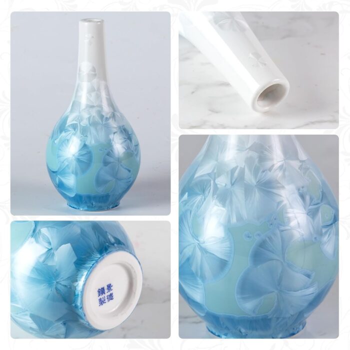 Colored Ceramic Vase, Beautiful Hand-Painted Decorative Vase, Modern Art Porcelain Vase for Flower Mantle Dining Table Centerpiece, Entryway Living Room Wedding Decoration（DSH09）