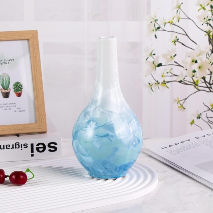 Colored Ceramic Vase, Beautiful Hand-Painted Decorative Vase, Modern Art Porcelain Vase for Flower Mantle Dining Table Centerpiece, Entryway Living Room Wedding Decoration（DSH09）
