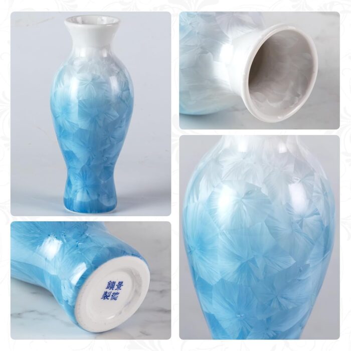 Colored Ceramic Vase, Beautiful Hand-Painted Decorative Vase, Modern Art Porcelain Vase for Flower Mantle Dining Table Centerpiece, Entryway Living Room Wedding Decoration（DSH08）