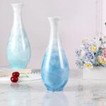 Colored Ceramic Vase, Beautiful Hand-Painted Decorative Vase, Modern Art Porcelain Vase for Flower Mantle Dining Table Centerpiece, Entryway Living Room Wedding Decoration（DSH11）
