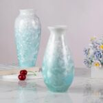 Colored Ceramic Vase, Beautiful Hand-Painted Decorative Vase, Modern Art Porcelain Vase for Flower Mantle Dining Table Centerpiece, Entryway Living Room Wedding Decoration（DSH05）