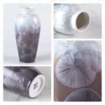 Colored Ceramic Vase, Beautiful Hand-Painted Decorative Vase, Modern Art Porcelain Vase for Flower Mantle Dining Table Centerpiece, Entryway Living Room Wedding Decoration（DSH13）