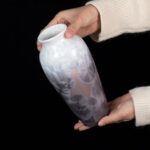 Colored Ceramic Vase, Beautiful Hand-Painted Decorative Vase, Modern Art Porcelain Vase for Flower Mantle Dining Table Centerpiece, Entryway Living Room Wedding Decoration（DSH13）