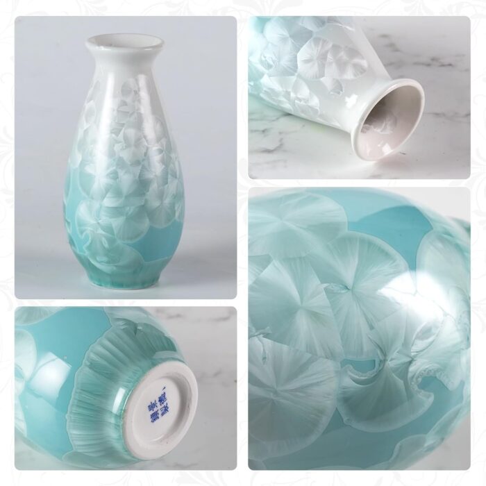 Colored Ceramic Vase, Beautiful Hand-Painted Decorative Vase, Modern Art Porcelain Vase for Flower Mantle Dining Table Centerpiece, Entryway Living Room Wedding Decoration（DSH05）