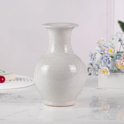 Colored Ceramic Vase, Beautiful Hand-Painted Decorative Vase, Modern Art Porcelain Vase for Flower Mantle Dining Table Centerpiece, Entryway Living Room Wedding Decoration（DSH15）