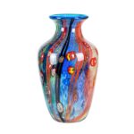 Colored Glass Flower Vase, Beautiful Hand Blown Decorative Vase, Modern Art Decorative for Home Living Room, Office, Table Centerpieces, Bookshelves and Wedding Decorations （JG43）