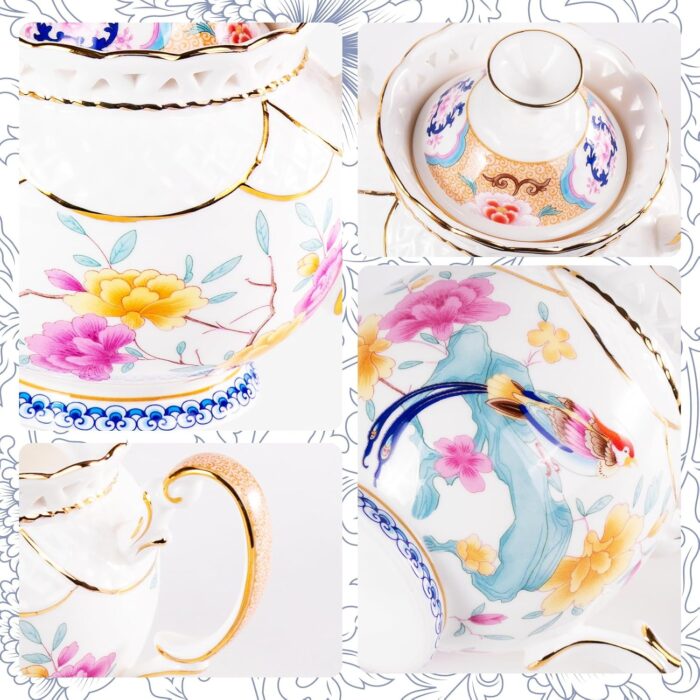 KAMMAK Ceramic Creamer and Sugar Set, Creamer Pitcher and Sugar Container, White Cream & Sugar Sets for Coffee Milk Sauces Salad, Sugar Bowl with Lid for Coffee Bar, Porcelain...
