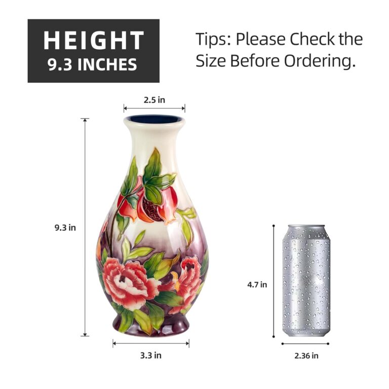 KAMMAK 8HPYZF058 glass vase front view in product description