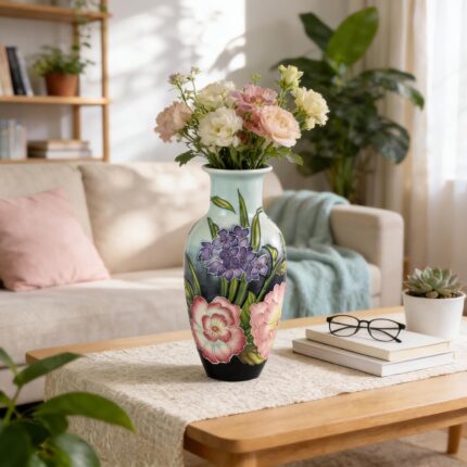 KAMMAK Colored Ceramic Vase, Beautiful Hand-Painted Decorative Vase, Modern Art Porcelain Vase for Flower Mantle Dining Table Centerpiece, Entryway Living Room Wedding...