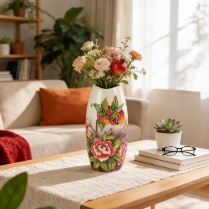 KAMMAK Colored Ceramic Vase, Beautiful Hand-Painted Decorative Vase, Modern Art Porcelain Vase for Flower Mantle Dining Table Centerpiece, Entryway Living Room Wedding...