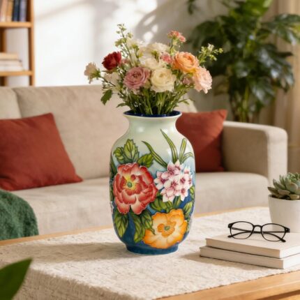 KAMMAK Colored Ceramic Vase, Beautiful Hand-Painted Decorative Vase, Modern Art Porcelain Vase for Flower Mantle Dining Table Centerpiece, Entryway Living Room Wedding...