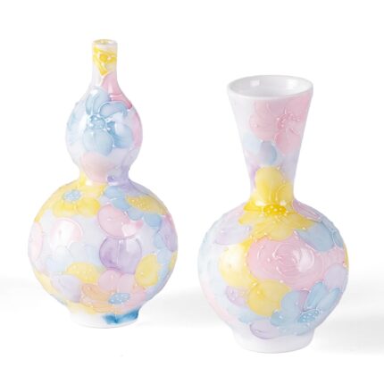 KAMMAK Colored Ceramic Vase, Beautiful Hand-Painted Decorative Vase, Modern Art Porcelain Vase for Flower Mantle Dining Table Centerpiece, Entryway Living Room Wedding...