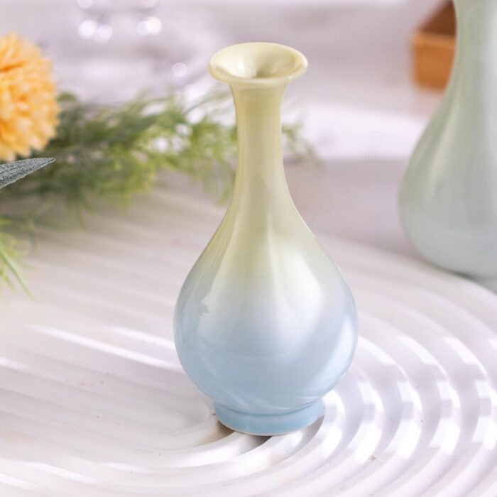 KAMMAK Colored Ceramic Vase, Beautiful Hand-Painted Decorative Vase, Modern Art Porcelain Vase for Flower Mantle Dining Table Centerpiece, Entryway Living Room Wedding...