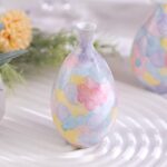 KAMMAK Colored Ceramic Vase, Beautiful Hand-Painted Decorative Vase, Modern Art Porcelain Vase for Flower Mantle Dining Table Centerpiece, Entryway Living Room Wedding...