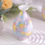 KAMMAK Colored Ceramic Vase, Beautiful Hand-Painted Decorative Vase, Modern Art Porcelain Vase for Flower Mantle Dining Table Centerpiece, Entryway Living Room Wedding...