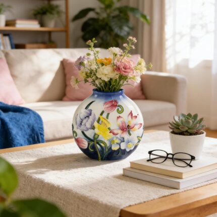 KAMMAK Colored Ceramic Vase, Beautiful Hand-Painted Decorative Vase, Modern Art Porcelain Vase for Flower Mantle Dining Table Centerpiece, Entryway Living Room Wedding...