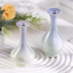 KAMMAK Colored Ceramic Vase, Beautiful Hand-Painted Decorative Vase, Modern Art Porcelain Vase for Flower Mantle Dining Table Centerpiece, Entryway Living Room Wedding...