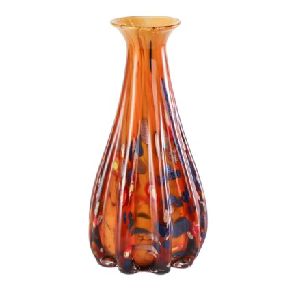 KAMMAK Colored Glass Vase, Beautiful Hand Blown Decorative Vase, Modern Art Vase for Flower Mantle Dining Table Centerpiece, Entryway Living Room Wedding Decoration, 8HPFH02050