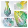 KAMMAK Colored Glass Vase, Beautiful Hand Blown Decorative Vase, Modern Art Vase for Flower Mantle Dining Table Centerpiece, Entryway Living Room Wedding Decoration (JG2073) KAMMAK 8HPJG02073 glass vase shape and proportion detail image 3