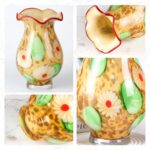 KAMMAK Colored Glass Vase, Beautiful Hand Blown Decorative Vase, Modern Art Vase for Flower Mantle Dining Table Centerpiece, Entryway Living Room Wedding Decoration, 8HPFH02052 KAMMAK 8HPFH02052 glass vase styled on dining table image 5