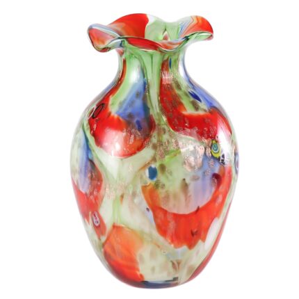 KAMMAK Colored Glass Vase, Beautiful Hand Blown Decorative Vase, Modern Art Vase for Flower Mantle Dining Table Centerpiece, Entryway Living Room Wedding Decoration, 8HPFH02055