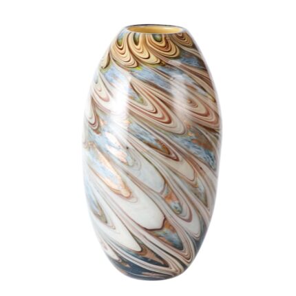 KAMMAK Colored Glass Vase, Beautiful Hand Blown Decorative Vase, Modern Art Vase for Flower Mantle Dining Table Centerpiece, Entryway Living Room Wedding Decoration, 8HPFH02065