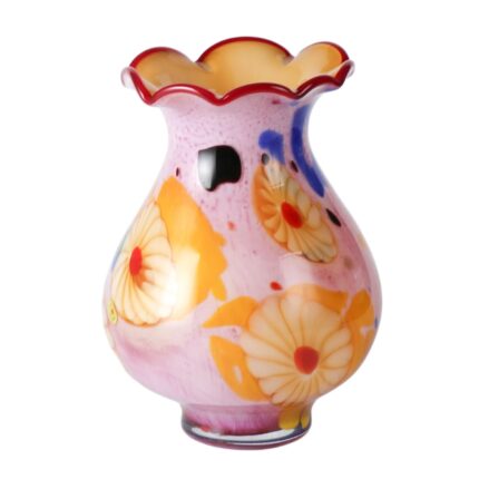 KAMMAK Colored Glass Vase, Beautiful Hand Blown Decorative Vase, Modern Art Vase for Flower Mantle Dining Table Centerpiece, Entryway Living Room Wedding Decoration, 8HPFH02066