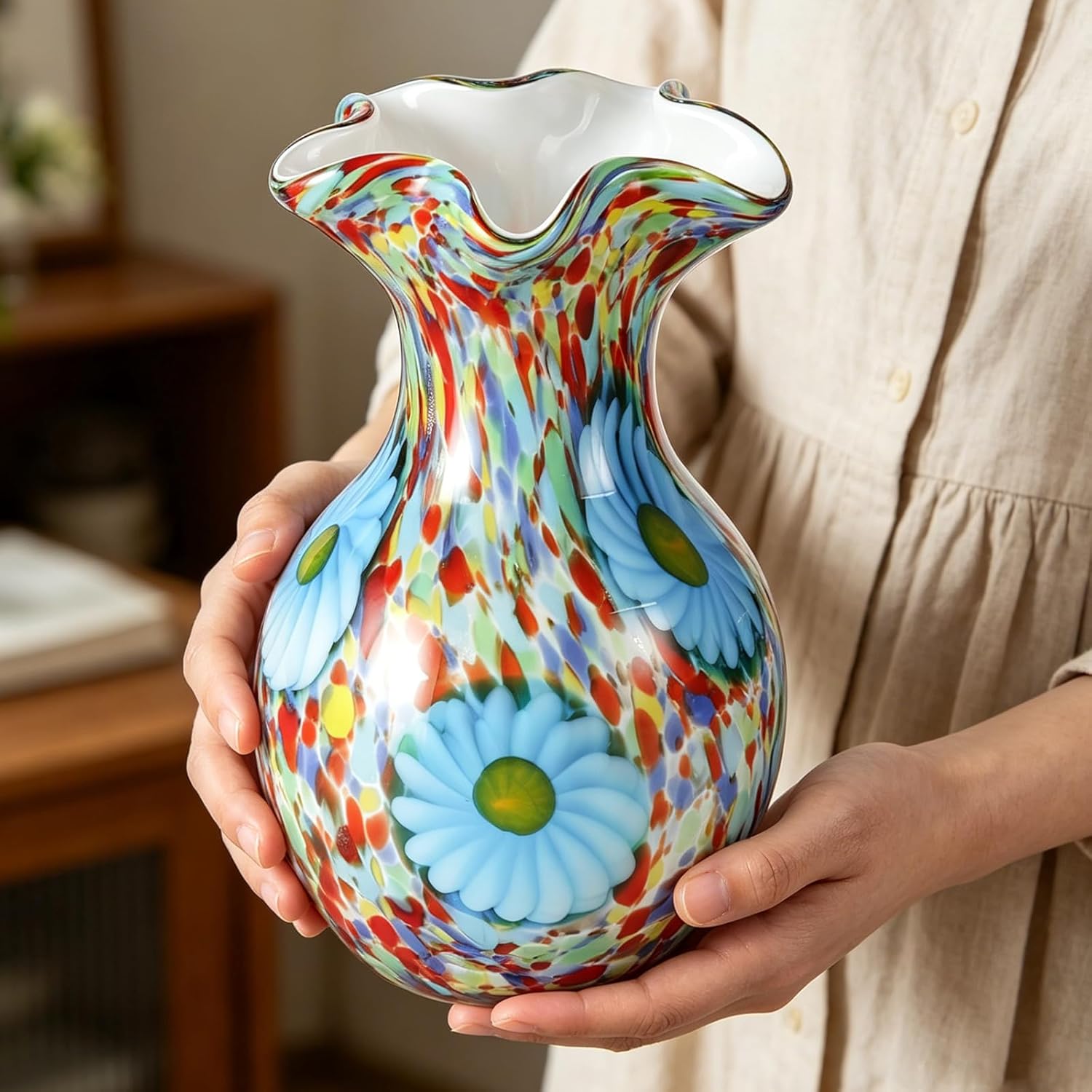 KAMMAK 8HPFH02059 glass vase detail image 4 in product description