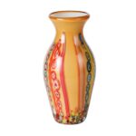 KAMMAK Colored Glass Vase, Beautiful Hand Blown Decorative Vase, Modern Art Vase for Flower Mantle Dining Table Centerpiece, Entryway Living Room Wedding Decoration (JG2085)