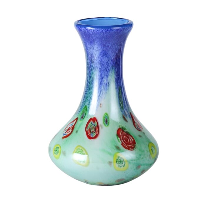 KAMMAK Colored Glass Vase, Beautiful Hand Blown Decorative Vase, Modern Art Vase for Flower Mantle Dining Table Centerpiece, Entryway Living Room Wedding Decoration (JG2093)