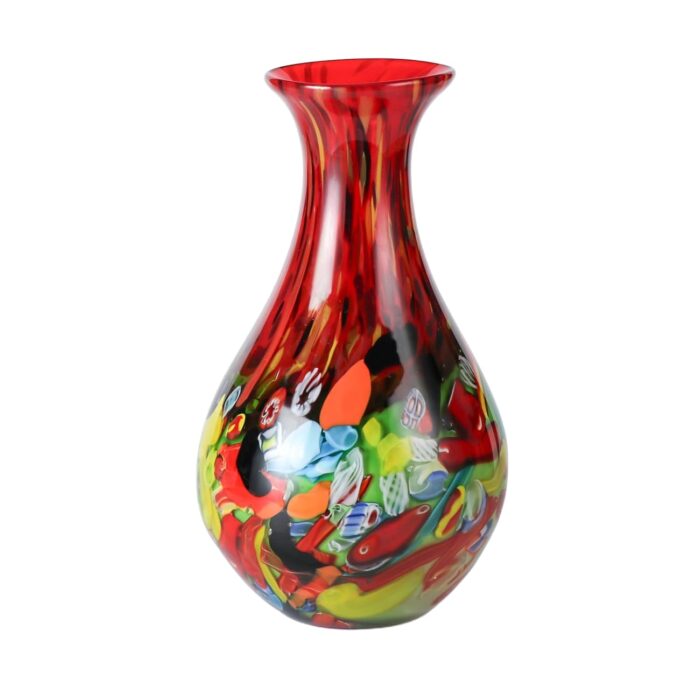 KAMMAK Colored Glass Vase, Beautiful Hand Blown Decorative Vase, Modern Art Vase for Flower Mantle Dining Table Centerpiece, Entryway Living Room Wedding Decoration (JG2094) KAMMAK Colored Glass Vase, Beautiful Hand Blown Decorative Vase, Modern Art Vase for Flower Mantle Dining Table Centerpiece, Entryway Living Room Wedding Decoration (JG2094)