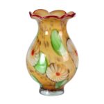 KAMMAK Colored Glass Vase, Beautiful Hand Blown Decorative Vase, Modern Art Vase for Flower Mantle Dining Table Centerpiece, Entryway Living Room Wedding Decoration, 8HPFH02119 KAMMAK 8HPFH02119 glass vase front view for product display