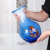 KAMMAK Colored Glass Vase, Beautiful Hand Blown Decorative Vase, Modern Art Vase for Flower Mantle Dining Table Centerpiece, Entryway Living Room Wedding Decoration (JG2111) KAMMAK 8HPJG02111 glass vase close-up material texture detail image 4