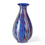 KAMMAK Colored Glass Vase, Beautiful Hand Blown Decorative Vase, Modern Art Vase for Flower Mantle Dining Table Centerpiece, Entryway Living Room Wedding Decoration (JG2004) KAMMAK 8HPJG02004 glass vase front view for product display