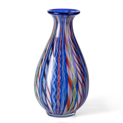 KAMMAK Colored Glass Vase, Beautiful Hand Blown Decorative Vase, Modern Art Vase for Flower Mantle Dining Table Centerpiece, Entryway Living Room Wedding Decoration (JG2004)
