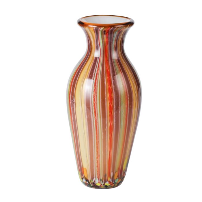KAMMAK Colored Glass Vase, Beautiful Hand Blown Decorative Vase, Modern Art Vase for Flower Mantle Dining Table Centerpiece, Entryway Living Room Wedding Decoration (JG2006)