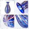 KAMMAK Colored Glass Vase, Beautiful Hand Blown Decorative Vase, Modern Art Vase for Flower Mantle Dining Table Centerpiece, Entryway Living Room Wedding Decoration (JG2004) KAMMAK 8HPJG02004 glass vase shape and proportion detail image 3