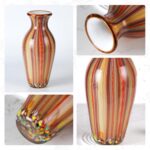 KAMMAK Colored Glass Vase, Beautiful Hand Blown Decorative Vase, Modern Art Vase for Flower Mantle Dining Table Centerpiece, Entryway Living Room Wedding Decoration (JG2006)
