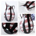KAMMAK Colored Glass Vase, Beautiful Hand Blown Decorative Vase, Modern Art Vase for Flower Mantle Dining Table Centerpiece, Entryway Living Room Wedding Decoration (JG2117)