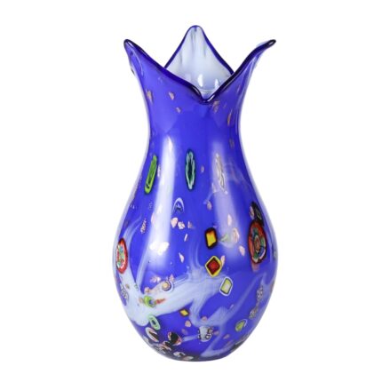 KAMMAK Colored Glass Vase, Beautiful Hand Blown Decorative Vase, Modern Art Vase for Flower Mantle Dining Table Centerpiece, Entryway Living Room Wedding Decoration (JG2125)