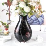 KAMMAK Colored Glass Vase, Beautiful Hand Blown Decorative Vase, Modern Art Vase for Flower Mantle Dining Table Centerpiece, Entryway Living Room Wedding Decoration (JG2123)
