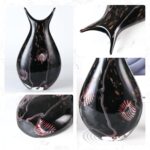 KAMMAK Colored Glass Vase, Beautiful Hand Blown Decorative Vase, Modern Art Vase for Flower Mantle Dining Table Centerpiece, Entryway Living Room Wedding Decoration (JG2123)
