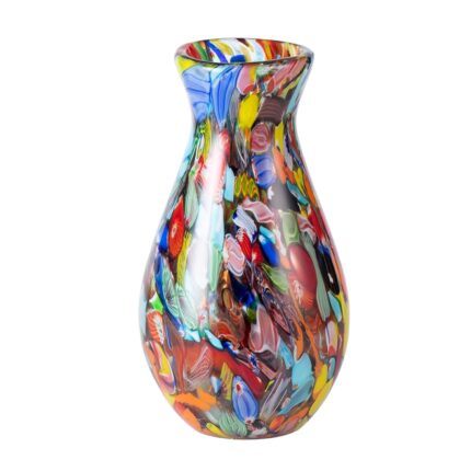 KAMMAK Colored Glass Vase, Beautiful Hand Blown Decorative Vase, Modern Art Vase for Flower Mantle Dining Table Centerpiece, Entryway Living Room Wedding Decoration (JG2141)