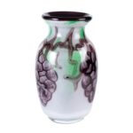 KAMMAK Colored Glass Vase, Beautiful Hand Blown Decorative Vase, Modern Art Vase for Flower Mantle Dining Table Centerpiece, Entryway Living Room Wedding Decoration (JG2148)