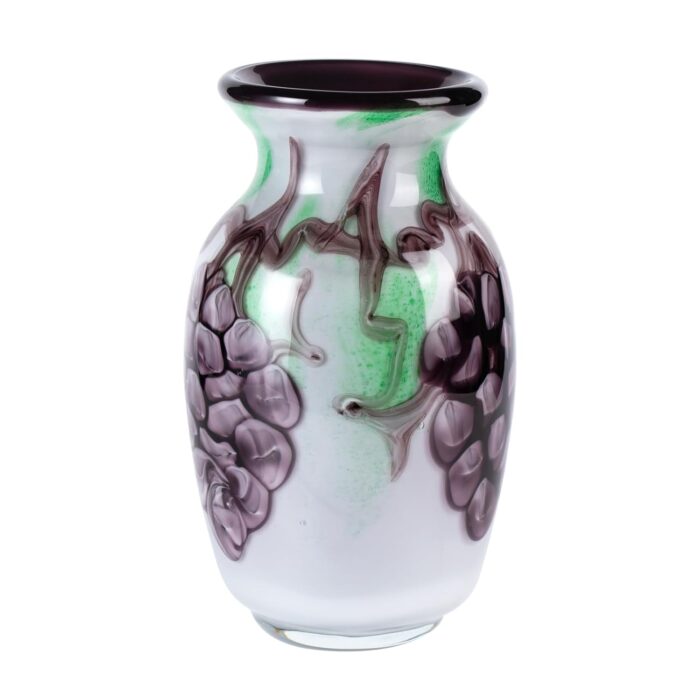 KAMMAK Colored Glass Vase, Beautiful Hand Blown Decorative Vase, Modern Art Vase for Flower Mantle Dining Table Centerpiece, Entryway Living Room Wedding Decoration (JG2148)
