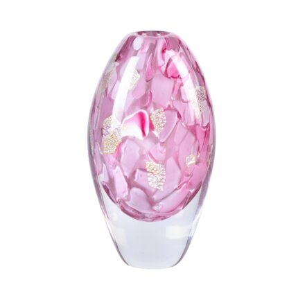 KAMMAK Colored Glass Vase, Beautiful Hand Blown Decorative Vase, Modern Art Vase for Flower Mantle Dining Table Centerpiece, Entryway Living Room Wedding Decoration, FH02143