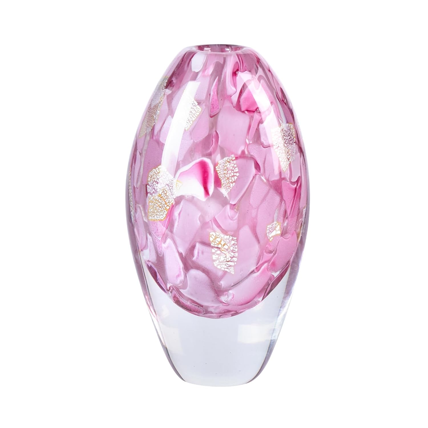 KAMMAK Colored Glass Vase, Beautiful Hand Blown Decorative Vase, Modern Art Vase for Flower Mantle Dining Table Centerpiece, Entryway Living Room Wedding Decoration, FH02143 KAMMAK 8HPFH02143 glass vase product card image