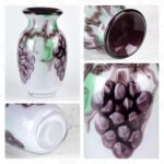KAMMAK Colored Glass Vase, Beautiful Hand Blown Decorative Vase, Modern Art Vase for Flower Mantle Dining Table Centerpiece, Entryway Living Room Wedding Decoration (JG2148)